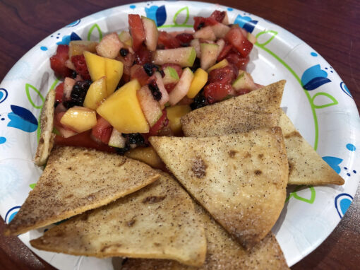 Fruit Salsa with Baked Cinnamon Sugar Chips