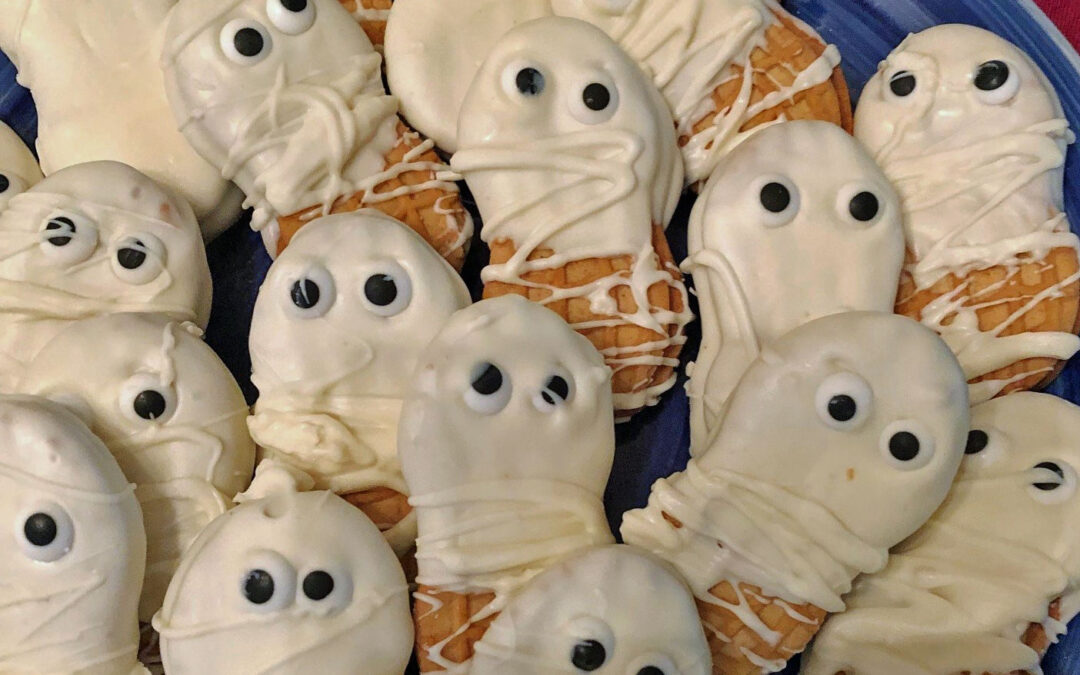 Nutter Butter Mummy or Ghost Cookies
