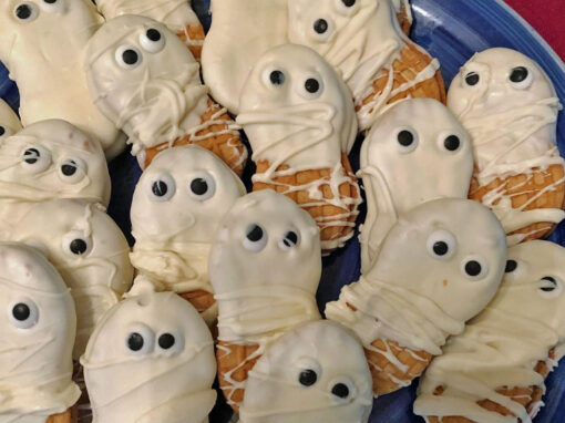 Nutter Butter Mummy or Ghost Cookies
