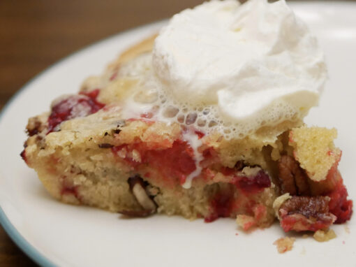 Crustless Cranberry Pie